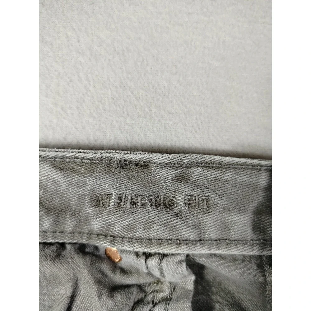 American Eagle Easyflex Jeans Mens 38 Gray Athletic Tapered Stretch Denim Casual